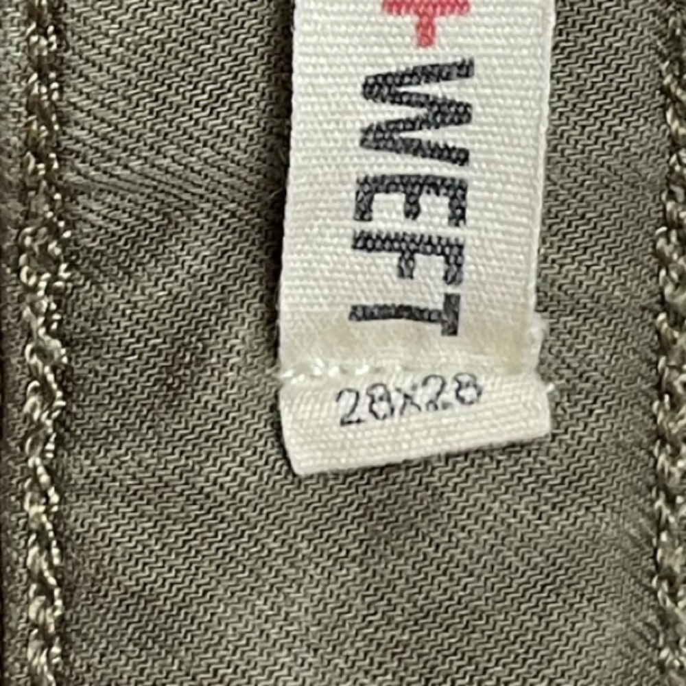Warp + Weft Dusky Green Luxscript Skinny Jeans - Size 28X28 - Picture 10 of 12